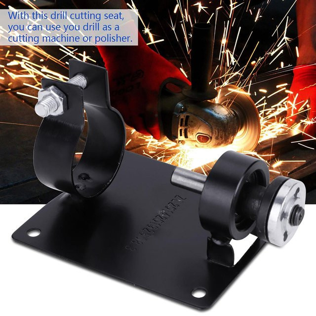 Fishine Elektrischer Bohrmaschinen-Schneidständer aus Metall in Schwarz für stabiles Schneiden, Polieren und Schleifen mit 13mm Aufnahme - Bild 1