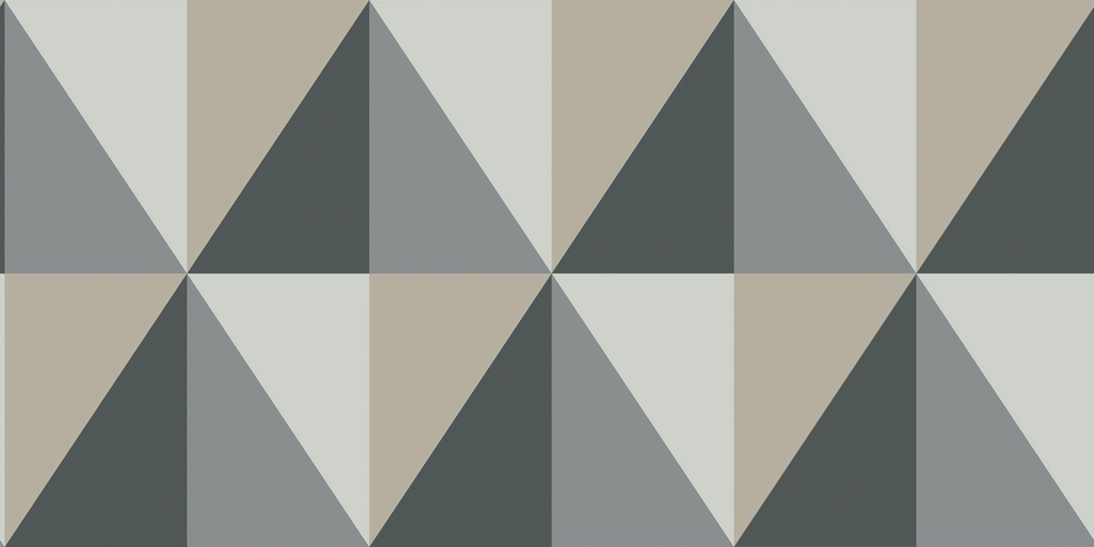 Cole & Son Tapete Apex Grand in Grau und Schwarz mit modernem geometrischem Abstract-Design aus Vlies - Bild 1
