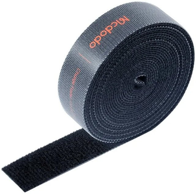 McDodo Kabelorganisator VS-0960 Belt mit Klettverschluss, Schwarz, 1 m - Bild 1