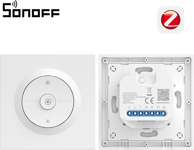 SONOFF Orb-ZBDIM Zigbee Intelligenter Dimmerschalter MINI-ZBDIM-E in Weiß mit Leistungsüberwachung und Überhitzungsschutz für 220–240V - Bild 1