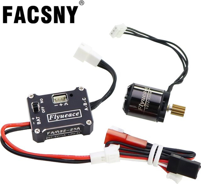 FACSNY TRX4M 25A ESC 1212 3500KV Außenrotor-Brushless-Motor-Kombination, Zubehör, Metall, Schwarz - Bild 1