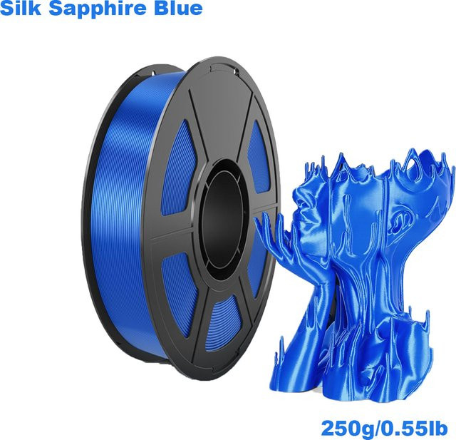 3D Maliang PLA+ Seiden-Filament für FDM-3D-Drucker, 1,75 mm, Blau, 250 g - Bild 1
