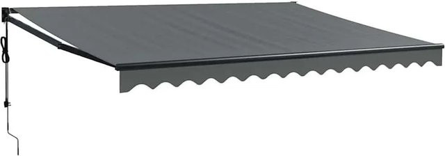 vidaXL Elektrische Markise mit Kurbel in Anthrazit, B: 450 cm, T: 300 cm - Bild 1