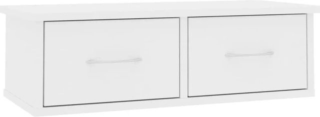 vidaXL Wand-Schubladenregal aus Holzwerkstoff in Weiß, B/T/H: 60 x 26 x 18,5 cm - Bild 1