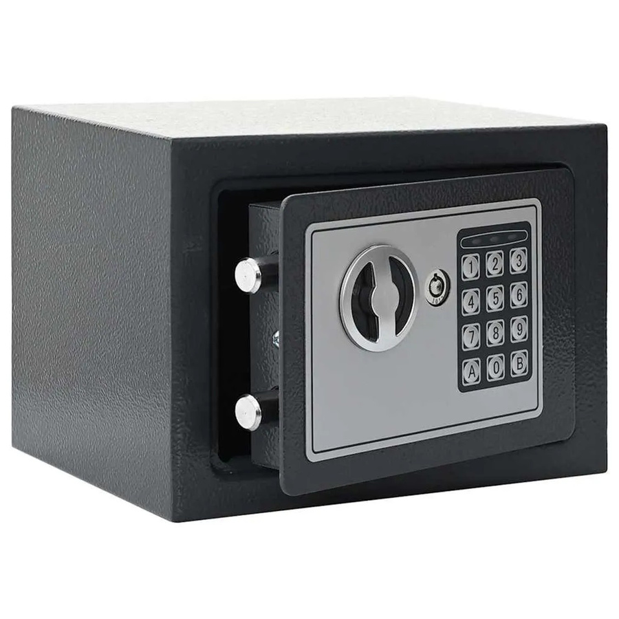 DELUKE Tresor BITO Digitaler Stahltresor mit Schloss in Dunkelgrau B/T/H: 23 x 17 x 17 cm - Bild 2