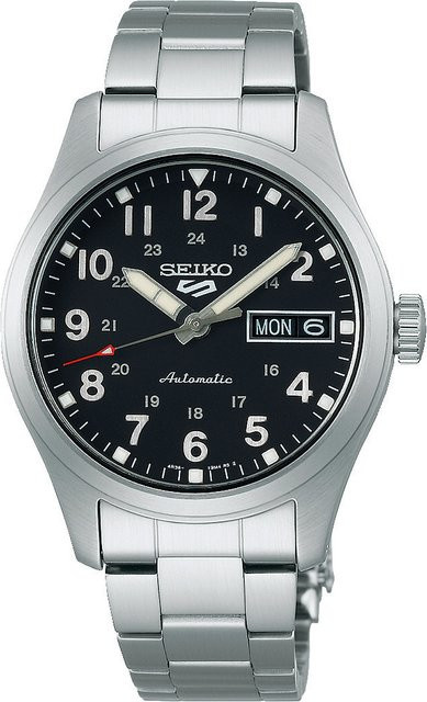 Seiko 5 Sports Herrenuhr, Automatik, Edelstahl, Schwarz, 36 mm - Bild 1