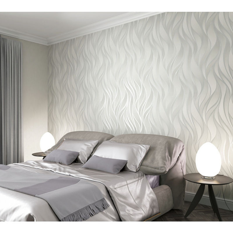 Marburg Vliestapete Hailey Beige mit grafischem Wellenmuster und botanischem Design, FSC-zertifiziert - Bild 2