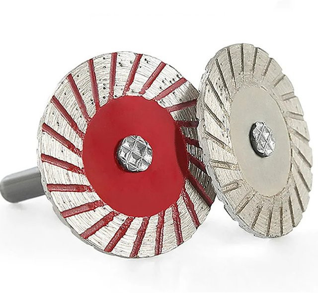 SHENGMEIYU Diamant-Trennscheibe als Kreissägeblatt für Holz, Metall und Stein in Rot, Durchmesser: 40 mm, Schaft: 6 mm - Bild 1