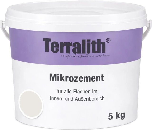 Terralith Mikrozement Fix & Fertig LFW0131 in Beige, 5 kg für 3,5 qm, Körnung 0-2 mm - Bild 1