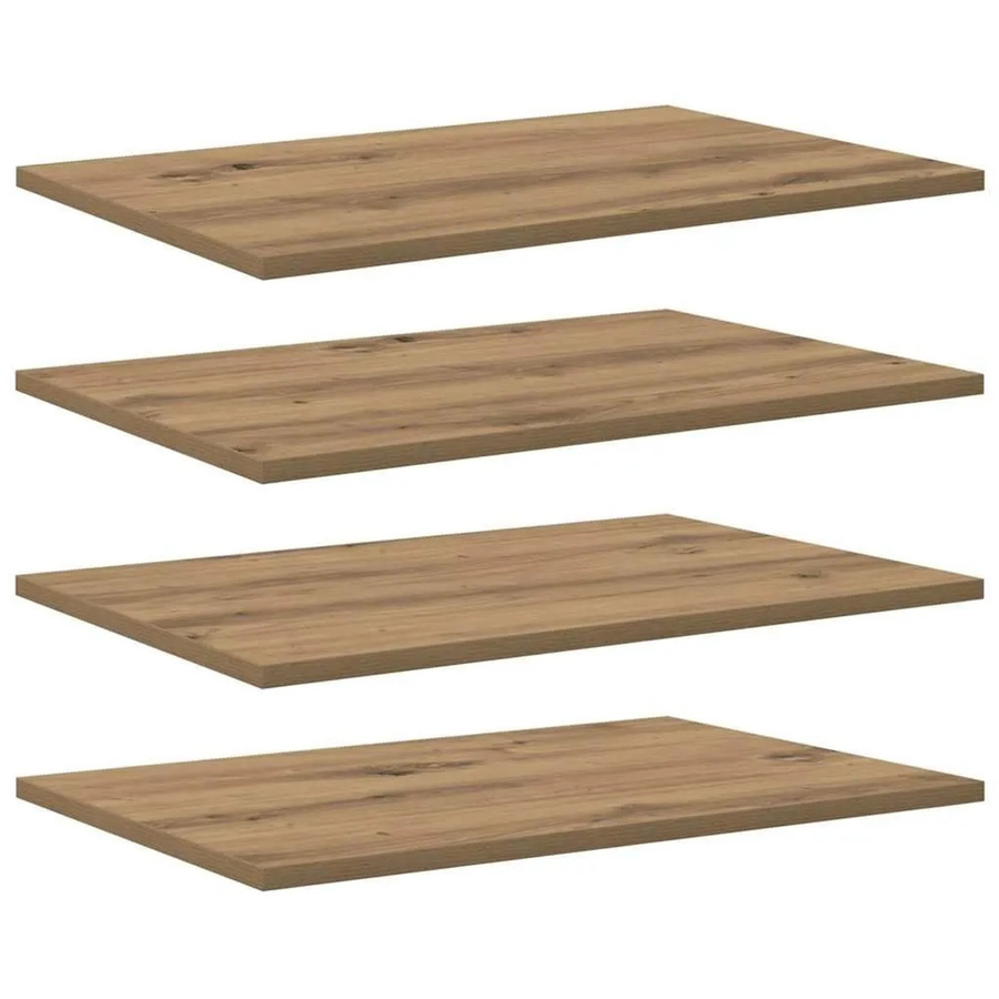 vidaXL Regalbrett Set aus Holzwerkstoff in Eiche Optik Braun, 4 Stück, B: 60 cm, T: 40 cm, H: 1,5 cm - Bild 2