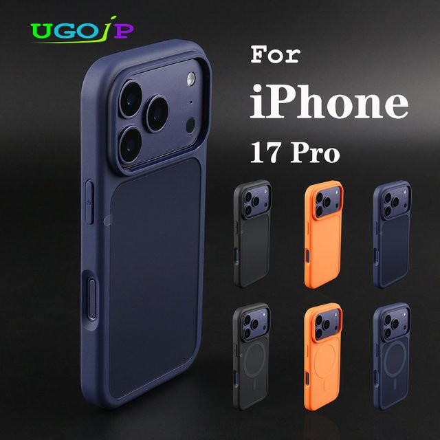 UGOjP iPhone 17 Pro Hülle mit MagSafe Magnetisch und Stoßfestem Schutz in Schwarz oder Blau - Bild 1