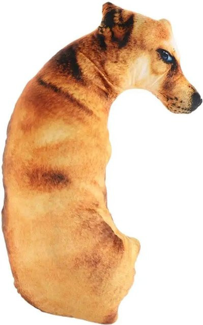 Yiran toy 3D-Hundekissenbezug aus Plüsch in Braun - Bild 1
