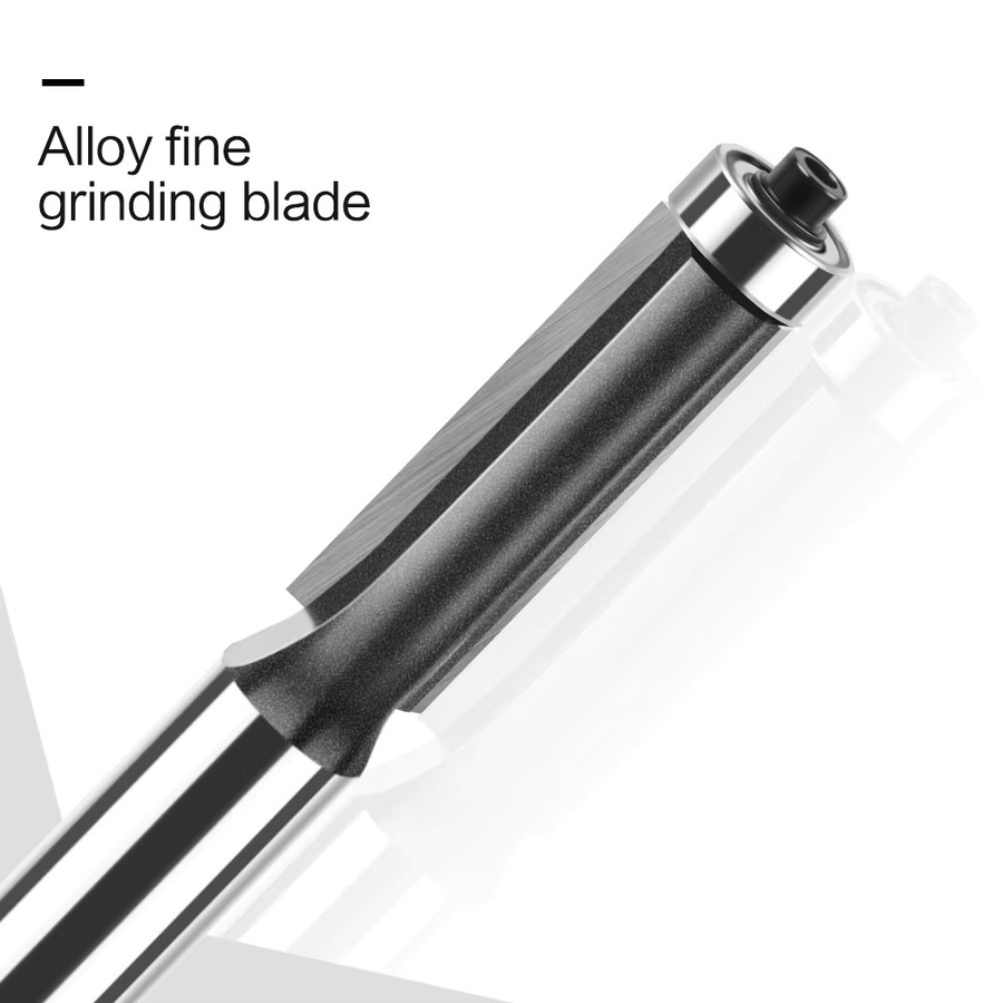 JGZUI Router Bit Set Extra Lange Gerade Fräser mit Lagern für Holzbearbeitung, Schaft: 12 mm (1/2 Zoll), Farbe: Silber - Bild 2
