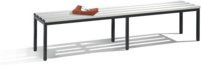 C+P Umkleidebank Basic in Lichtgrau mit schwarzgrauem Gestell, H: 42,0 cm, B: 196,0 cm, T: 35,3 cm - Bild 1