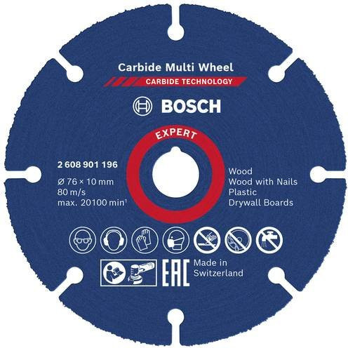 Bosch Expert Carbide Multi Wheel Trennscheibe blau Durchmesser: 76 mm - Bild 1