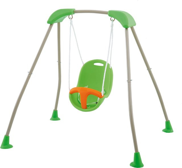 Trigano Babyschaukel klappbar aus Metall und Kunststoff, grau-grün, Höhe: 120 cm - Bild 1