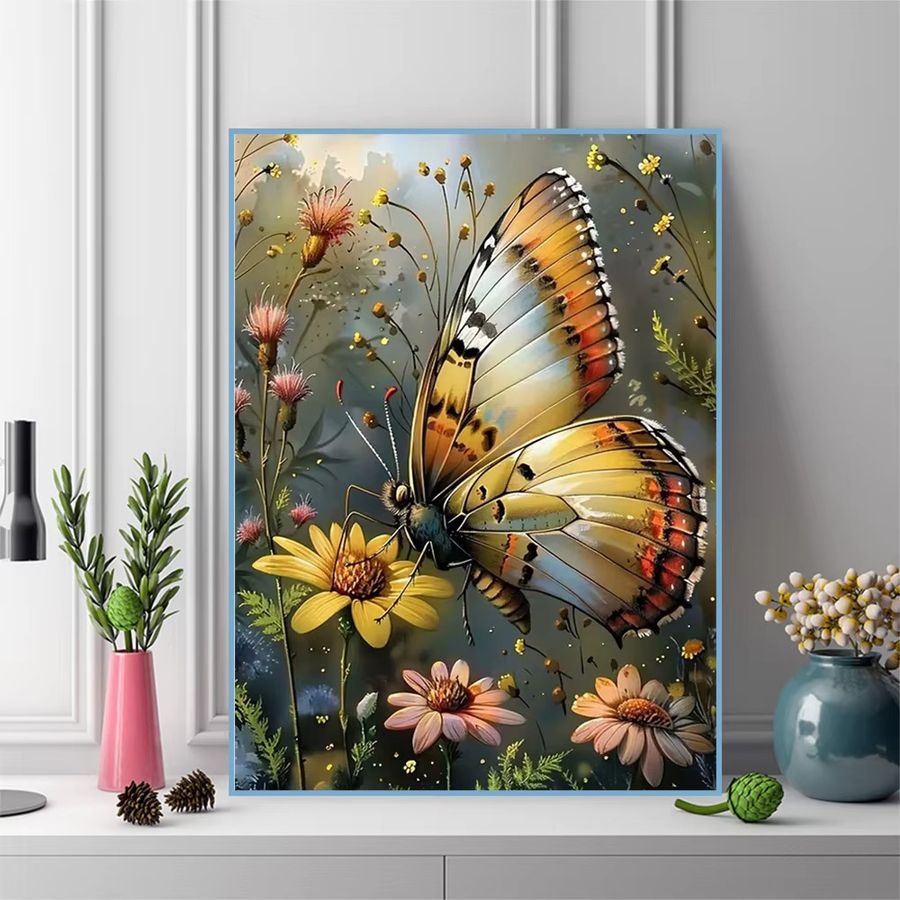 Momoart Diamant Mosaik Schmetterling DIY Stickerei Set als runde Malerei für handgemachte Geschenke - Bild 3