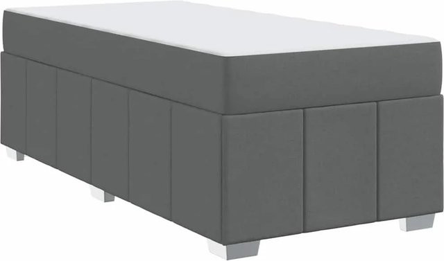vidaXL Bettrahmen mit Matratze Dunkelgrau aus Stoff und Holzwerkstoff B/T/H: 200 x 80 x 66 cm - Bild 1