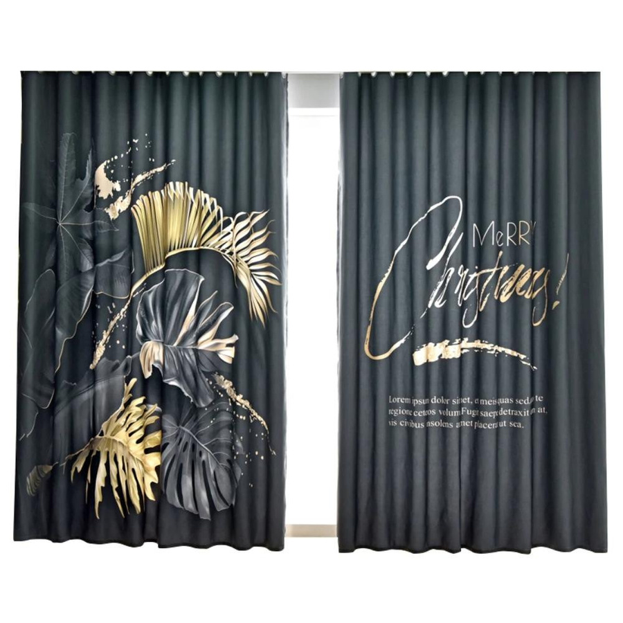 Yiran Furniture Verdunkelungsvorhänge Modern Schlicht aus Polyester, 2 Stück, B: 55 cm, H: 120 cm - Bild 2