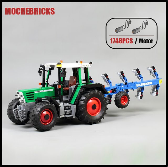 MOCREBRICKS Landwirtschaftlicher Traktor Baukasten-Set Mehrfarbig - Bild 1