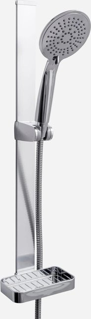 Euroshowers Duschstangen-Set mit Handbrause zur Klebemontage ohne Bohren in Chrom - Bild 1
