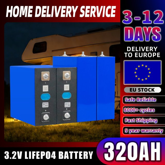 Fullfutura LiFePO4 Batterie 3,2V 320Ah Klasse A für DIY Heimenergiespeicher Solar Camping und RV - Bild 1