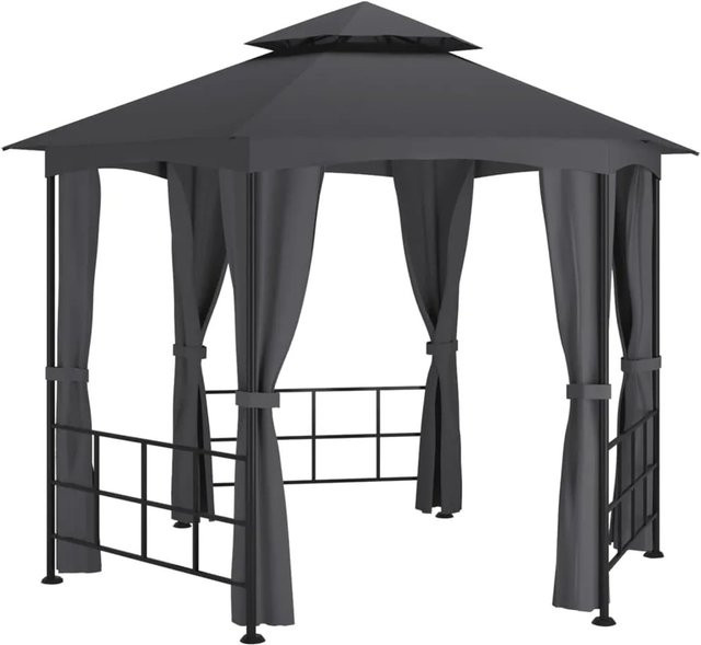 vidaXL Pavillon mit Seitenwänden aus Stahl und Polyester in Anthrazit B/T/H: 3,1 x 2,7 x 2,7 m - Bild 1