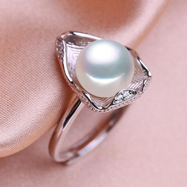 Seniko Ring, Perle, Zirkonia, Kupfer, Silber, Damen - Bild 1
