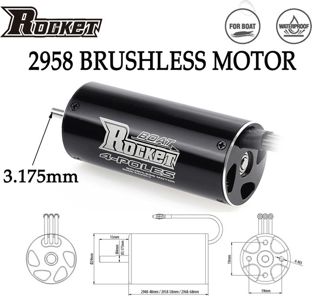 Übertreffen Hobby Rakete-RC 600, bürstenloser sensorloser Motor, 4-polig - Bild 1