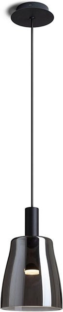 Rendl Pendelleuchte Bellini M LED Schwarz mit Glas und warmweißem Licht 5 W - Bild 1
