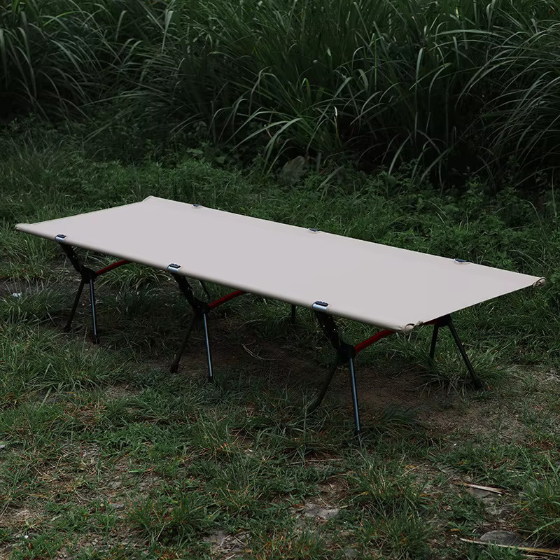 NatureBell Camping-Klappbett für Erwachsene mit Metallrahmen in Grün und Beige - Bild 2