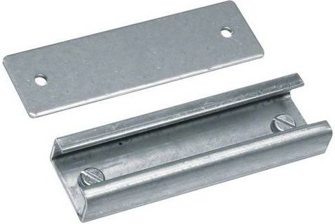 Hager FZ850S Kabelabfangschiene aus Metall, 1-feldig, C-Profil, Farbe: Silber, Maße: B: 110,0 cm, H: 20,5 cm - Bild 1