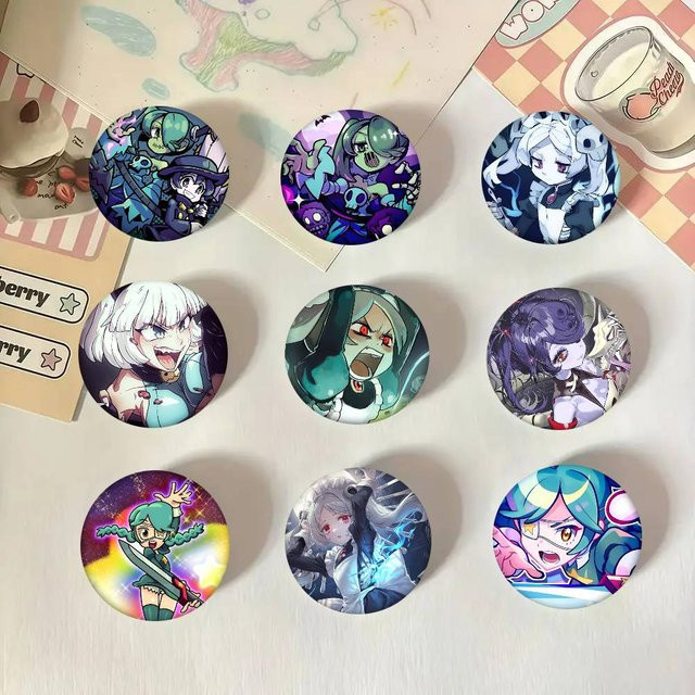 Brosche Skullgirls Rundes Abzeichen, Anstecknadel - Bild 1