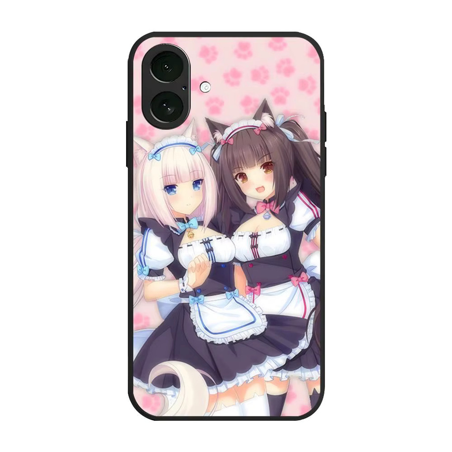 Stoßfeste NEKOPARA Handyhülle für iPhone 11 bis 16 Pro Max in Schwarz und Multicolour - Bild 2