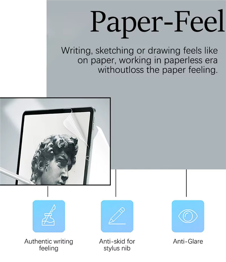 2 Stück Displayschutzfolie mit Papiergefühl für Samsung Galaxy Tab A9 Plus A11 A9 8.7 in Transparent - Bild 5