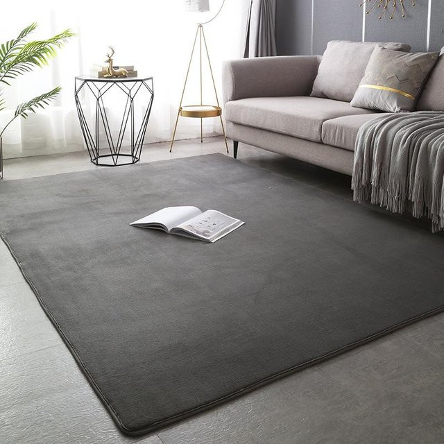 Lucky Black Cat Korallenvlies-Teppich modern und rutschfest, Farbe: grau, B x T: 80 x 120 cm - Bild 1