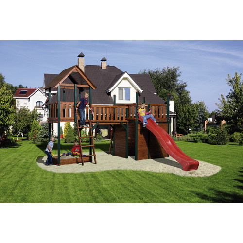 WEKA Spielturm aus Holz in Natur-Beige, B/H/T: 420 x 331 x 374 cm - Bild 2