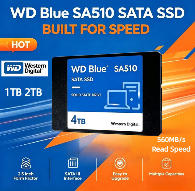 Western Digital Blue SA510 2,5-Zoll SATA3 interne SSD für Notebook und Desktop-Computer - Bild 1
