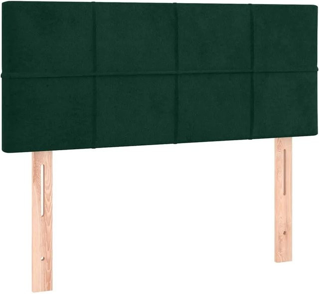 vidaXL Kopfteil aus Samt in Dunkelgrün, gepolstertes Paneel, Breite: 80 cm, Tiefe: 5 cm, Höhe: 78-88 cm - Bild 1