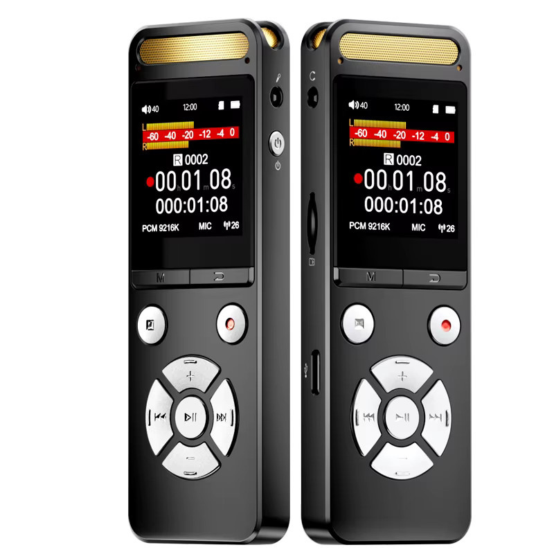 Famue L17 Professionelles Digitales Diktiergerät in Schwarz mit 9120kbps PCM Audio und HD Geräuschunterdrückung für Business und Interviews - Bild 2