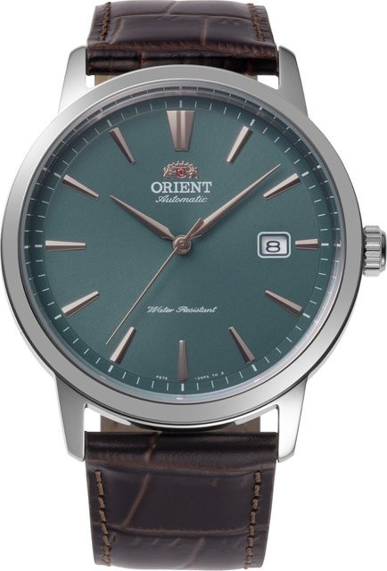 Orient Armbanduhr Automatik, Edelstahl, Leder, Grün, 42 mm, Herren - Bild 1
