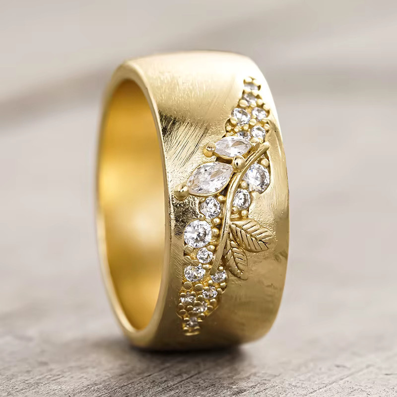 Huitan Ring, goldfarben, Zirkonia, Damen - Bild 2