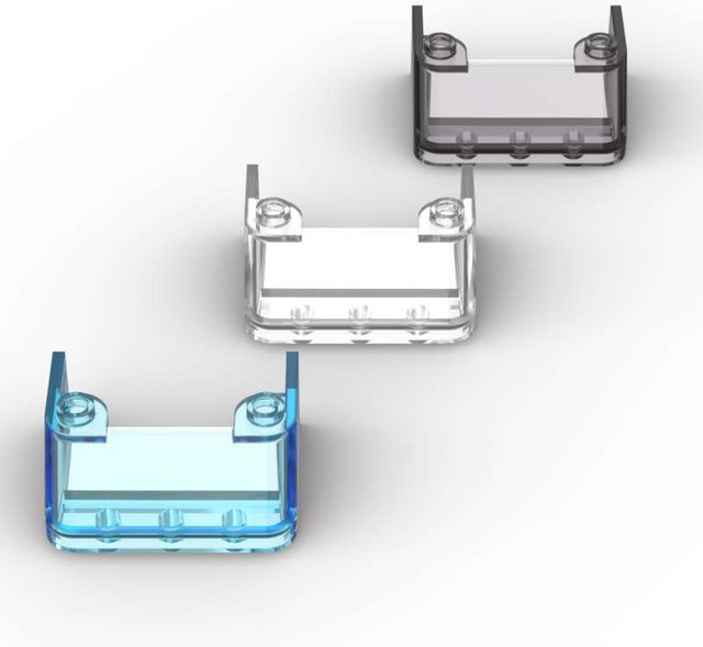SixBricks Windschutzscheibe Bausteine Auto, 1-teiliges Set, transparent - Bild 1
