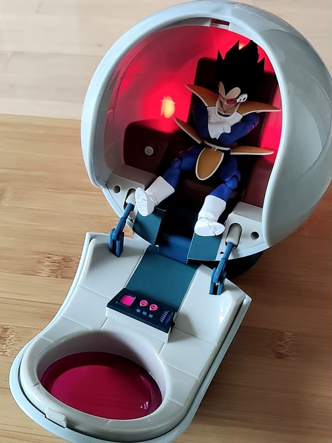 Bandai Dragon Ball Saiyan Goku Vegeta Raumkapsel, Actionfiguren, Leuchtende Modellfigur - Bild 3