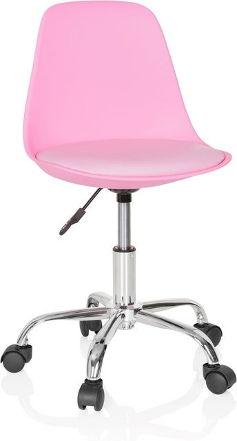 hjh OFFICE Kinderdrehstuhl FANCY II in Pink aus Kunstleder ohne Armlehnen - Bild 1