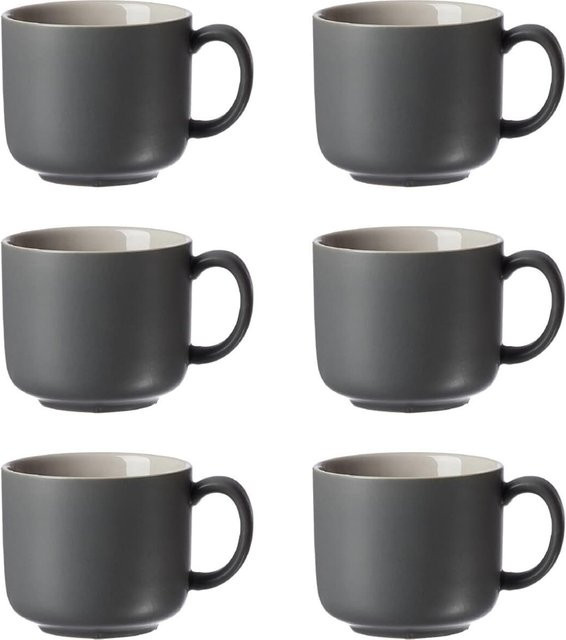 Ritzenhoff & Breker Kaffeetassen Jasper Grau 6er Set 240 ml - Bild 1