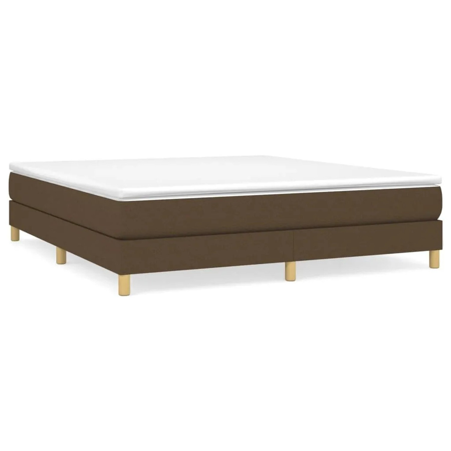 vidaXL Boxspringbett in Dunkelbraun mit Stoffbezug, B/T/H: 160 x 200 x 25 cm - Bild 2