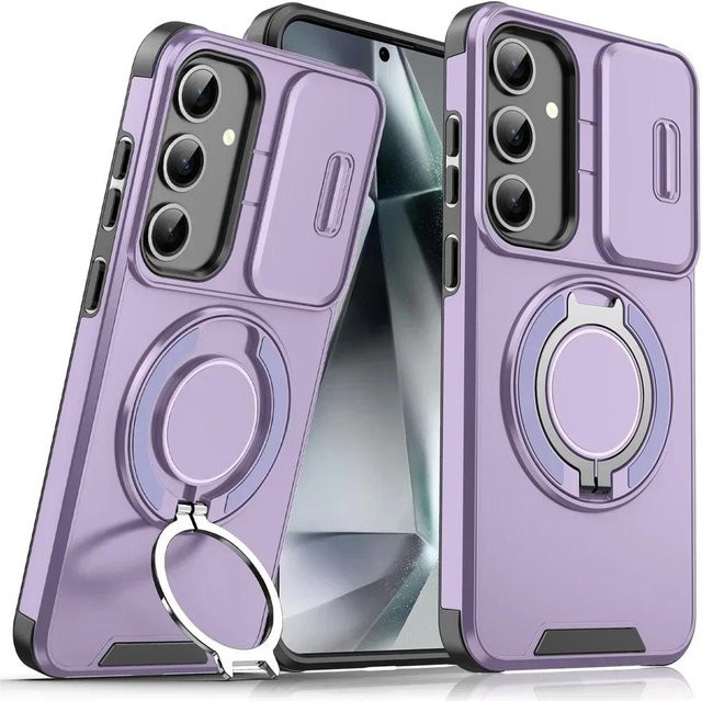 Magnetische Handyhülle mit Kameraschutz für Samsung Galaxy A55 A35 A25 A15 A14 A13 A06 A07 A16 A17 A23 A54 A03S in Violett - Bild 1