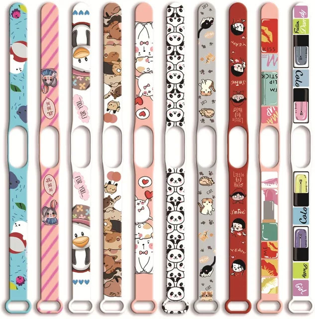 Xiaomi Uhrenarmband Silikon, Cartoon Print, Unisex - Bild 1