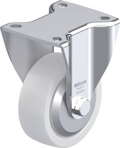 Blickle Bockrolle BH-SPO 100K-1-FA aus verzinktem Stahl und Kunststoff, Rad-Durchmesser: 100 mm, Tragfähigkeit (max.): 500 kg, Farbe: Weiß - Bild 1